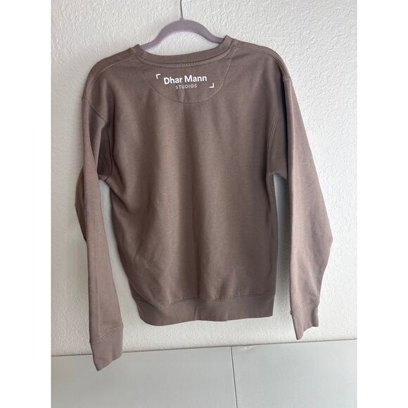 Dhar Mann Studios Taupe Brown Long Sleeve “SO YOU SEE” Sweatshirt Size Small - Picture 2 of 6